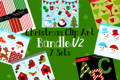 Christmas Clipart Graphics Bundle V2, Illustrations, Clipart Product Image 1
