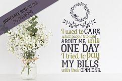 Used To Care Wreath SVG Cut File Product Image 1