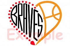 Atlanta Braves Sport Heart SVG School Spirit football 970s Product Image 3