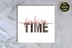 Fashion Time T-shirt print with leopard print Product Image 1