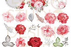 Watercolor RED ROMANCE design Product Image 2