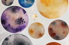 Watercolor Moons Clip Art Product Image 3