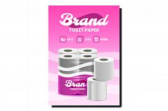 Toilet Paper Creative Promotional Poster Vector Product Image 1