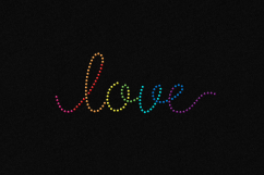 Rhinestone LGBT Rainbow Love SVG File Template Product Image 3