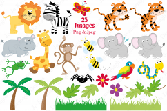Jungle clipart, Jungle animals graphics &amp; illustrations Product Image 2