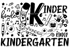 Kindergarten school FILE SVG,EPS,DXF,PNG,JPG Product Image 1
