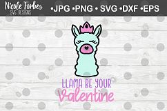 Llama Be Your Valentine SVG Cut File Product Image 1