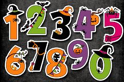 Halloween numbers clipart graphic illustrations Product Image 2