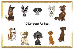 Animal Clipart-Dog Clipart-Puppy Clipart-Cartoon-Sticker Clipart-Digital-German Shepard-Dog Art-Digital Hound Dog-Boxer-Variety-Commercial Product Image 2