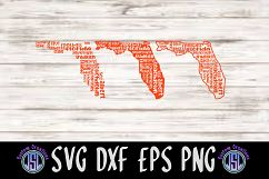 Florida with Words States Set of 3 Bundle | SVG DXF EPS PNG Product Image 1