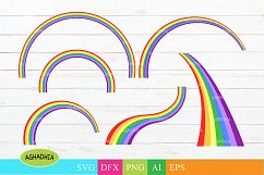Rainbow Vector Icons/ Colourful Rainbow Illustration. Product Image 1