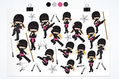 Ninja Girls graphics and illustrations Product Image 2
