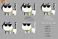 Geeks Are Cool | Cute Cat T shirt Design | PNG/JPEG Product Image 2