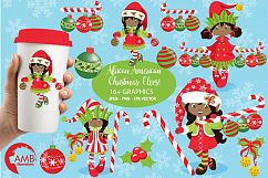 Christmas African American elves clipart, graphics, illustrations AMB-196 Product Image 1