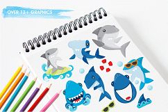 Friendly Sharks graphics and illustrations Product Image 3