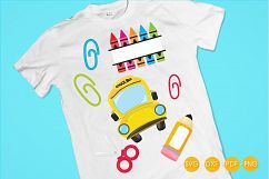 School Supplies cutting files svg, dxf, pdf, eps included - cut files for cricut and silhouette - Cutting Files SG Product Image 2