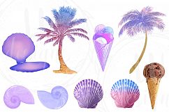 Summer Clipart Set, Beach Girl Graphics, Tropical Illustrations Product Image 6