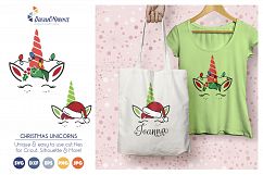 Christmas Unicorn SVG Cut Files Product Image 2