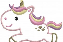 Unicorn Baby Cute Horse Pony Jumping Applique Product Image 9