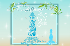 Lighthouse Svg, Quote SVG, Let Your Light Shine, Lighthouse Mandala, Lighthouse Zentangle, Nautical Svg, Lighthouse Dxf, Lighthouse Product Image 1