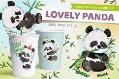 Set of cute pandas Product Image 1