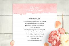 resume template / pink watercolor / feminine Product Image 5