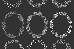 Hand drawn oval wreaths Product Image 4