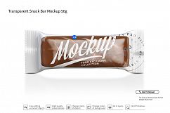 Transparent Chocolate Bar Mockup 50g Product Image 2