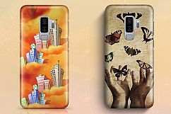 Samsung Galaxy S9 Plus 3d Phone Case Mockup Back View Product Image 2