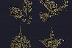 Christmas Gold Line Art Set Product Image 4