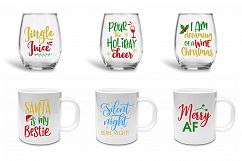 Funny Christmas Quotes Bundle - SVG, EPS, DXF, PNG Product Image 3