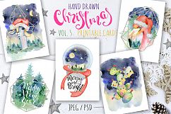 Christmas watercolor cards Vol.5 Product Image 1
