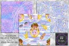 Summer Digital Papers, Beach Tropical Patterns, Summer Backgrounds Product Image 2