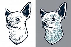 Tattooed Chihuahua | Vector Art Product Image 1