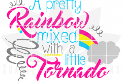 A Pretty Rainbow Mixed with a Little Tornado SVG Product Image 2