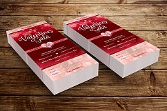Red Hearts Valentines Gala Ticket Template Product Image 6