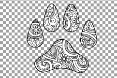 Dog footprint doodle clip art, hand drawn illustration of dog paw print. Vector design for T-shirt, greeting card or poster. png, svg files Product Image 6