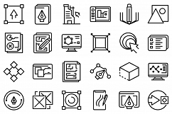 Redesign icons set, outline style Product Image 1