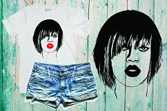 Black woman svg Natural Hair Svg Afro svg,black woman 390SV Product Image 1