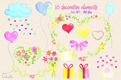 MOMMY SWEET MOMMY - watercolor handmade clipart collection - 20 elements Product Image 2
