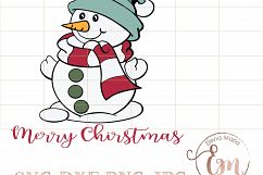 Snowman, Merry Christmas SVG Files, Instant Download, Christmas, Fall, Vector, Cricut or Silhouette, Cut file, Clipart Product Image 1