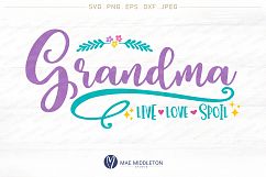 Grandma, Live, Love, Spoil, printable, cut file, svg, png, eps, dxf file, jpeg, vinyl design, svg file for cricut, crafters, cricut crafts Product Image 1