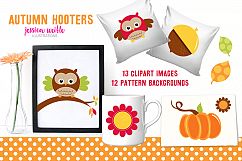 Autumn Hooters Clipart Graphics Collection Product Image 3