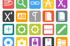 100 Photo &amp; Text Editing Filled Round Corner Icons Product Image 2
