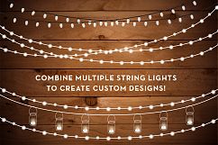 String Lights Clip Art Set - PNG, AI Product Image 4