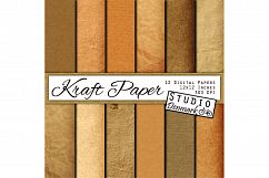 Kraft Digital Paper - 12 Designs, Natural Shades of Brown Product Image 1