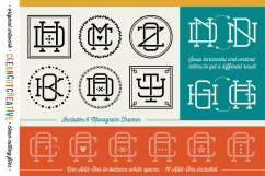 Magical Monogram Maker - DIY intertwined/interlocking monogram - SVG DXF EPS - Cricut &amp; Silhouette - clean cutting files Product Image 3