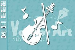 Violin Music Instrument - Cut File for Crafters Product Image 1