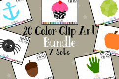 20 Color Clipart Graphics Bundle, Illustrations, Clipart Product Image 1