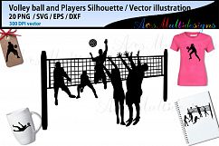 Volley ball , volley ball silhouette, volley ball svg Product Image 2